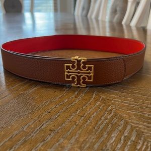 Reversible Tory Burch genuine leather belt